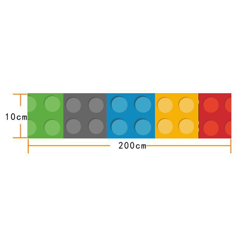 Vivolux | PVC Zelfklevende Wanddecoratie Kinderstijl Bouwblokken Muurbedekking voor Baby Kamer