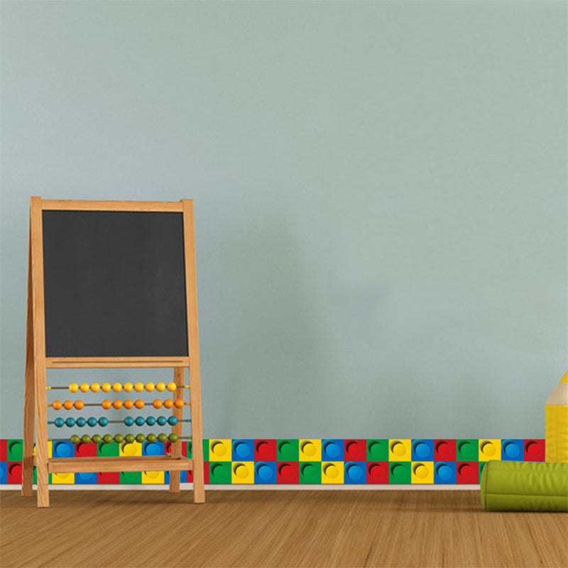 Vivolux | PVC Zelfklevende Wanddecoratie Kinderstijl Bouwblokken Muurbedekking voor Baby Kamer