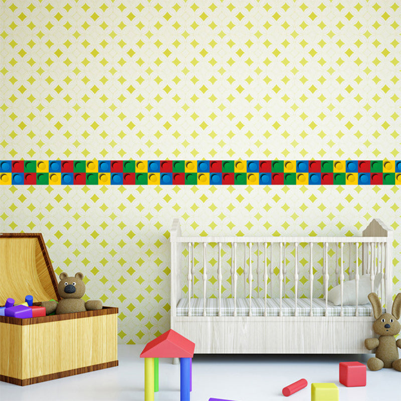 Vivolux | PVC Zelfklevende Wanddecoratie Kinderstijl Bouwblokken Muurbedekking voor Baby Kamer