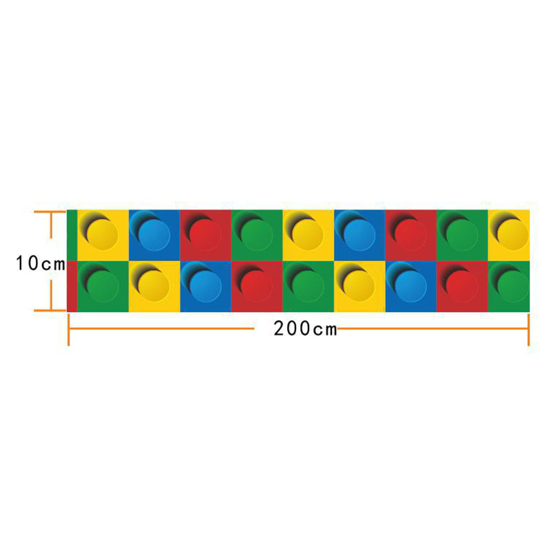 Vivolux | PVC Zelfklevende Wanddecoratie Kinderstijl Bouwblokken Muurbedekking voor Baby Kamer