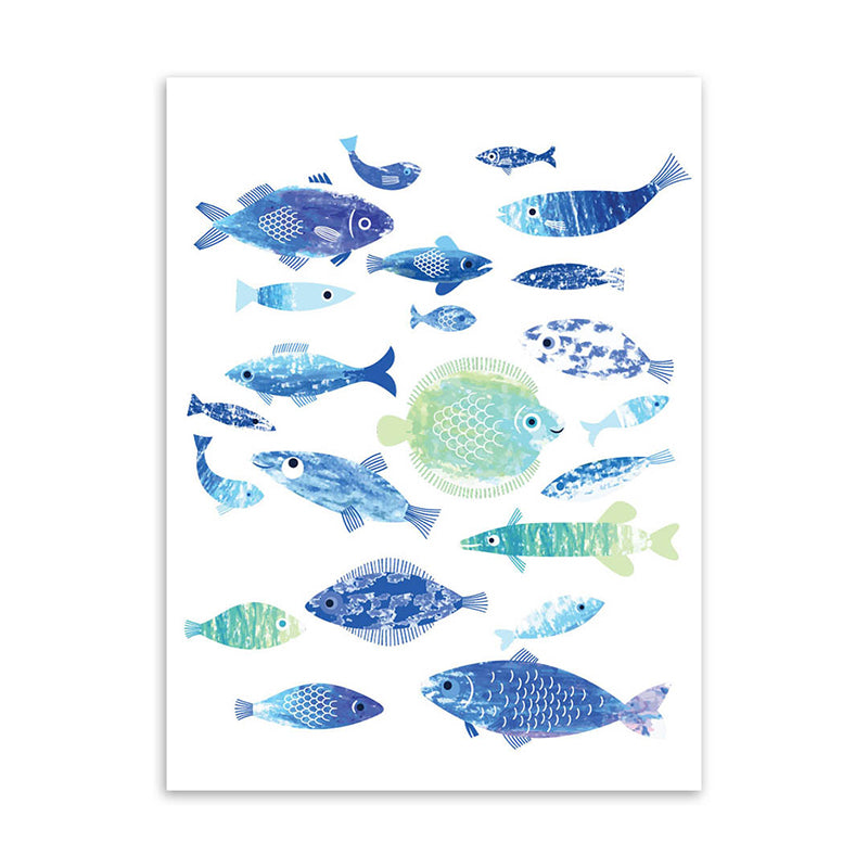 Vivolux | Tropische Unterwasserwelt Kunstdruck Blau Wohnzimmer Wanddekoration, Texturierte Oberfläche