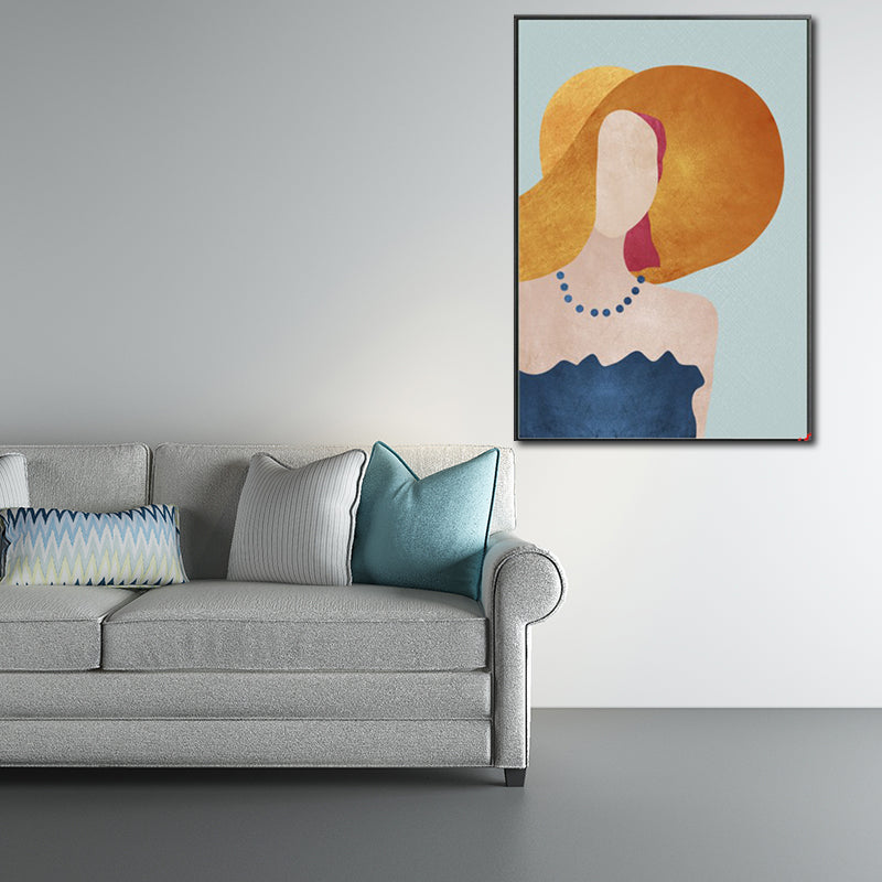 Vivolux | Nordic Girl Sommerkleid Leinwand Hellfarbe Mode Wandkunst für Esszimmer
