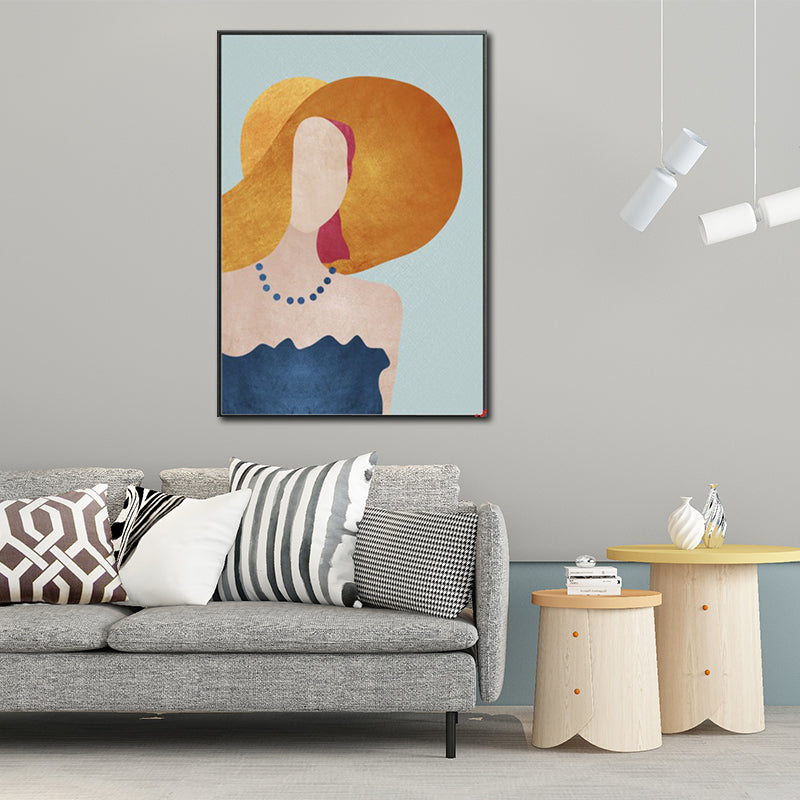Vivolux | Nordic Girl Sommerkleid Leinwand Hellfarbe Mode Wandkunst für Esszimmer