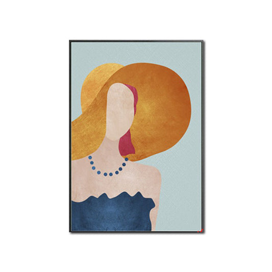 Vivolux | Nordic Girl Sommerkleid Leinwand Hellfarbe Mode Wandkunst für Esszimmer