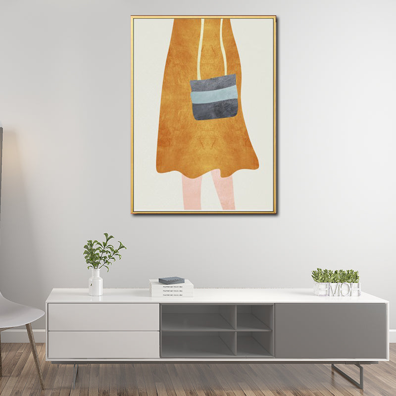 Vivolux | Nordic Girl Sommerkleid Leinwand Hellfarbe Mode Wandkunst für Esszimmer