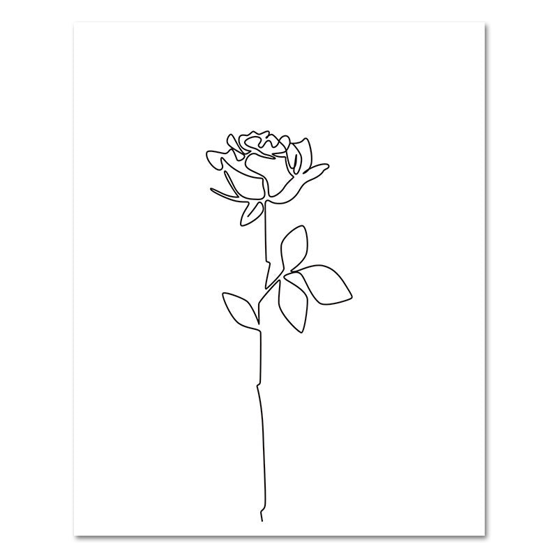 Vivolux | Nordic Style Blumenblüte Malerei in weißer strukturierter Wanddekoration für das Esszimmer