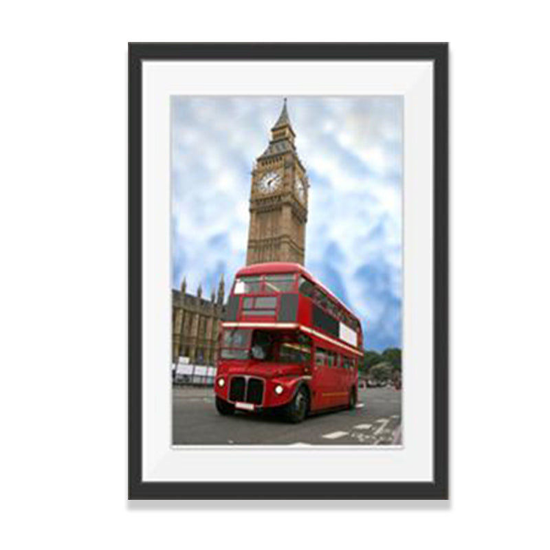Vivolux | Urban London Street View Canvas Art Pastellfarben Dekor Bus und Architektur Druck Wanddekoration