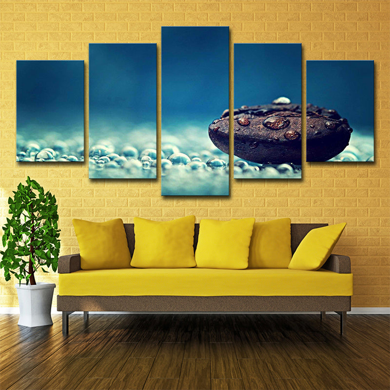 Vivolux | Serenity Cobblestone Wandkunst für das Esszimmer Stilleben Wanddekoration in Blau