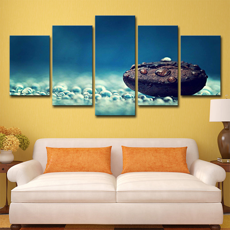 Vivolux | Serenity Cobblestone Wandkunst für das Esszimmer Stilleben Wanddekoration in Blau