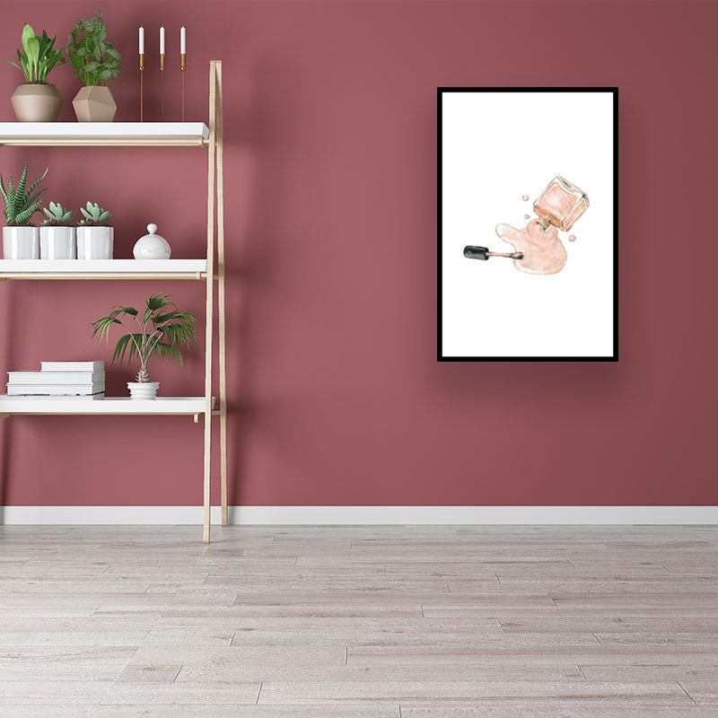 Vivolux | Rosa Gießendes Parfüm Malerei Leinwand Texturiert Modernistische Mädchen Schlafzimmer Wandkunst