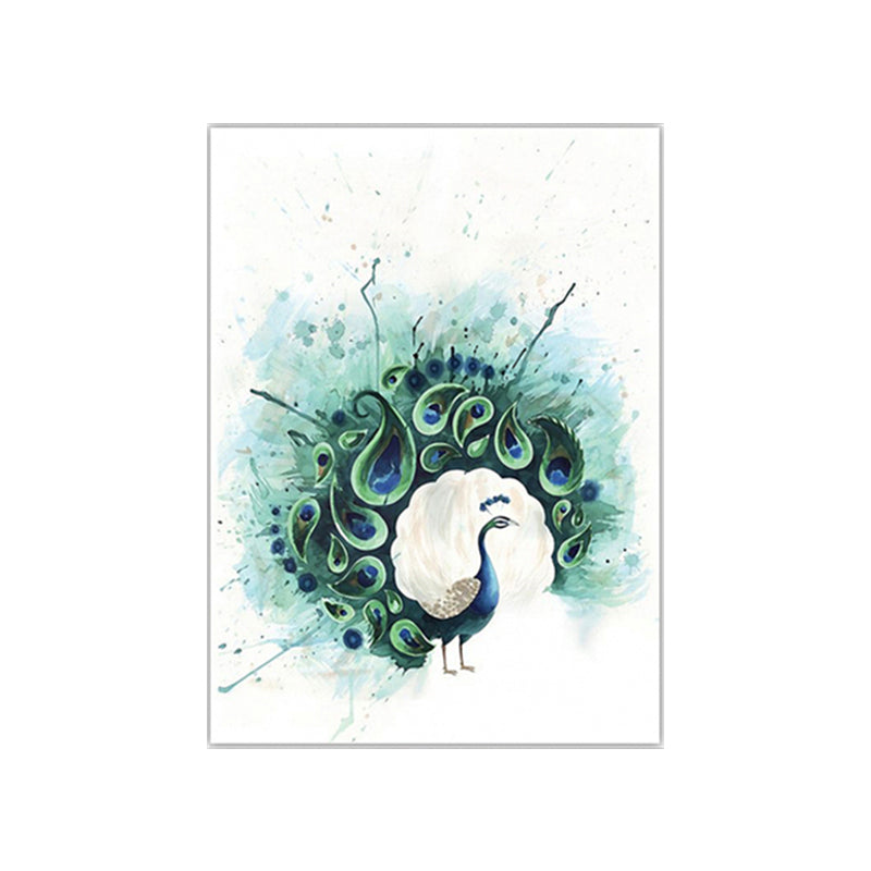 Vivolux | Vogelmalerei Wandkunst Texturierte zeitgenössische Wohnraum Leinwanddruck in hellen Farben
