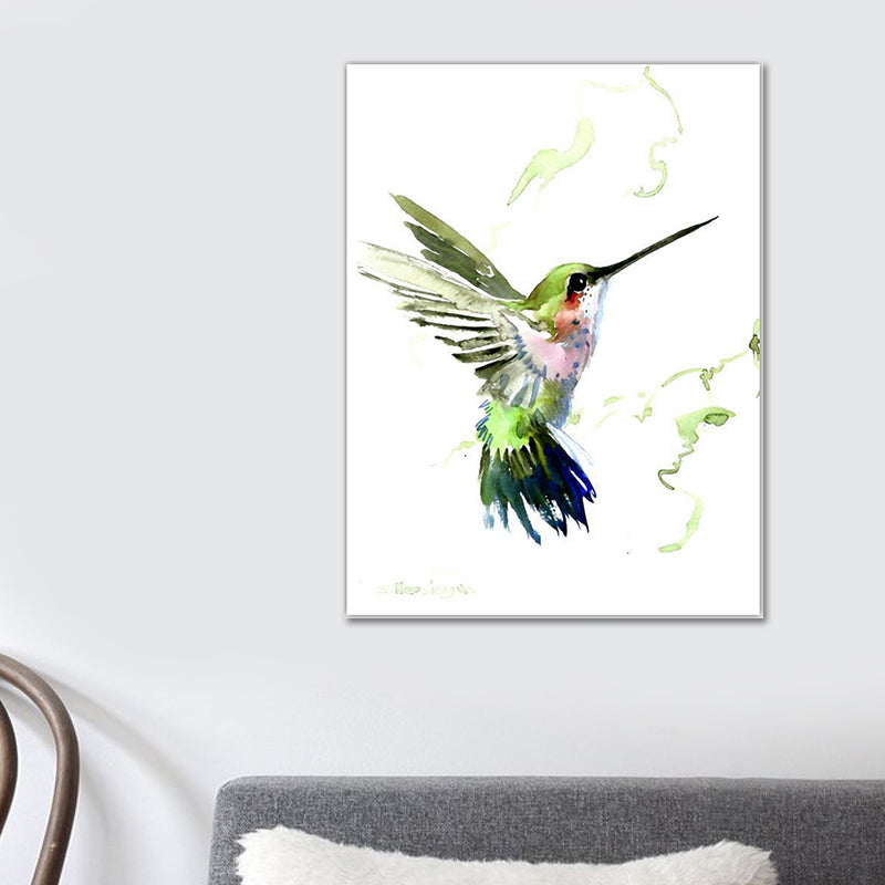 Vivolux | Vogelmalerei Wandkunst Texturierte zeitgenössische Wohnraum Leinwanddruck in hellen Farben