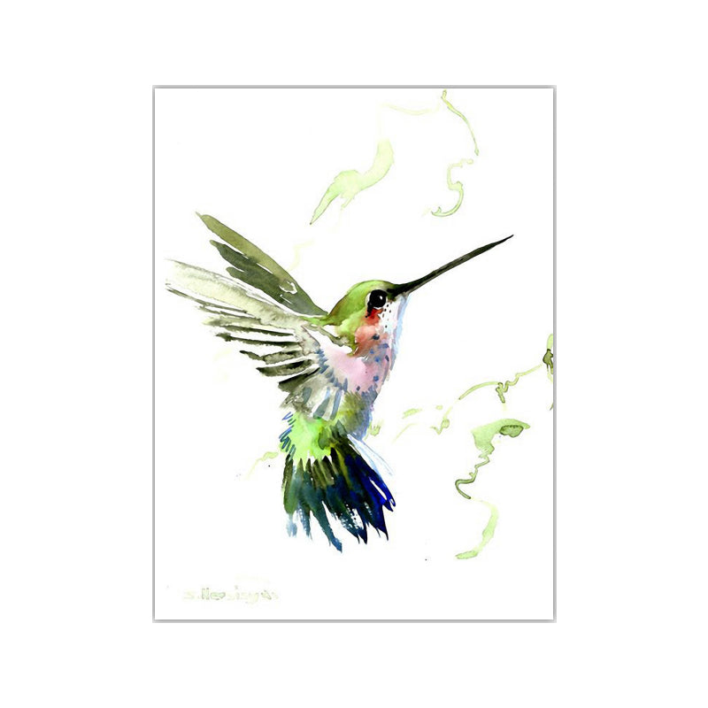 Vivolux | Vogelmalerei Wandkunst Texturierte zeitgenössische Wohnraum Leinwanddruck in hellen Farben