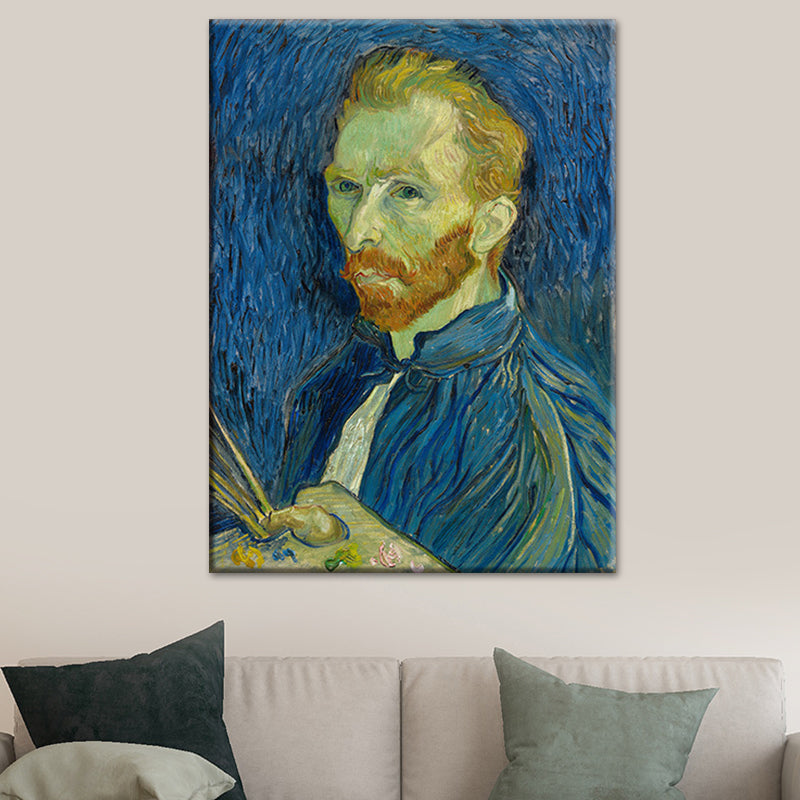 Vivolux | Van Gogh Selbstporträt Malerei Retro-Stil Texturierte Wandkunst Dekoration für das Wohnzimmer