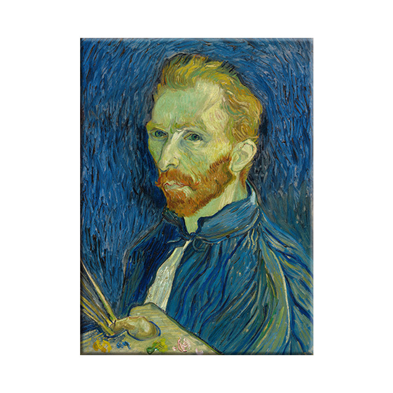 Vivolux | Van Gogh Selbstporträt Malerei Retro-Stil Texturierte Wandkunst Dekoration für das Wohnzimmer