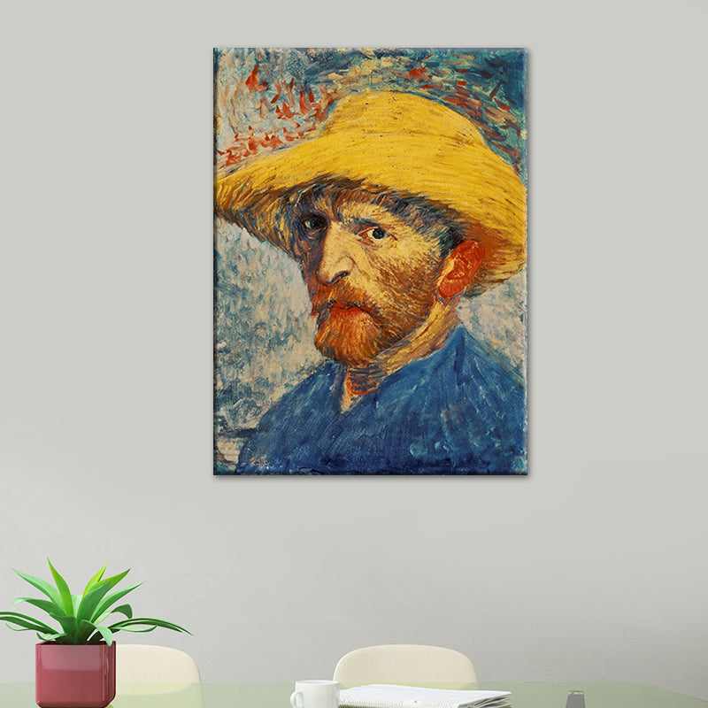 Vivolux | Van Gogh Selbstporträt Malerei Retro-Stil Texturierte Wandkunst Dekoration für das Wohnzimmer