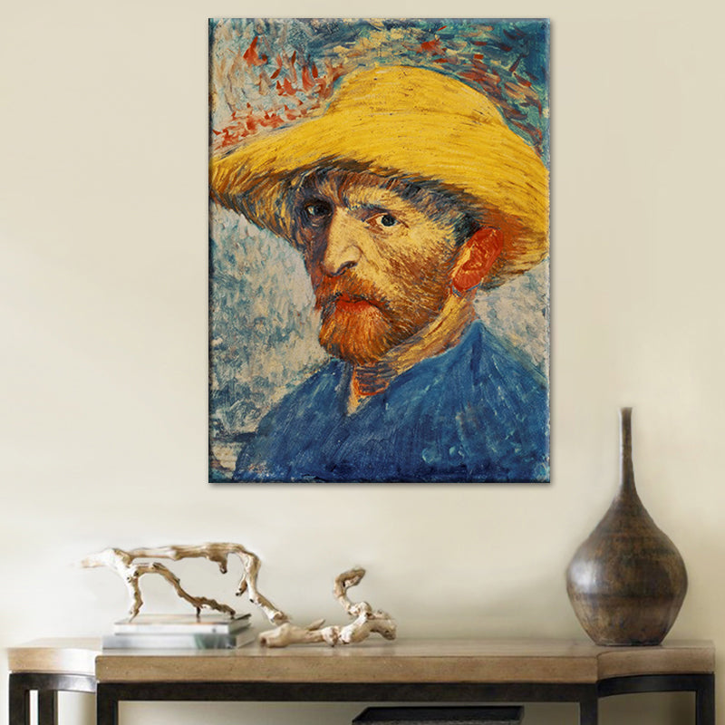 Vivolux | Van Gogh Selbstporträt Malerei Retro-Stil Texturierte Wandkunst Dekoration für das Wohnzimmer
