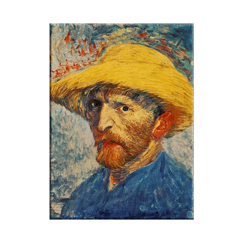 Vivolux | Van Gogh Selbstporträt Malerei Retro-Stil Texturierte Wandkunst Dekoration für das Wohnzimmer