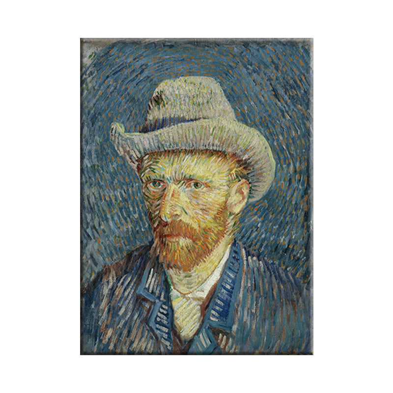Vivolux | Van Gogh Selbstporträt Malerei Retro-Stil Texturierte Wandkunst Dekoration für das Wohnzimmer