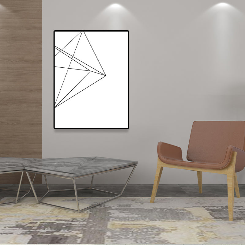 Vivolux | Weiße verschiedene geometrische Muster Kunst Texturiertes Gemälde für Schlafzimmer, mehrere Größen verfügbar