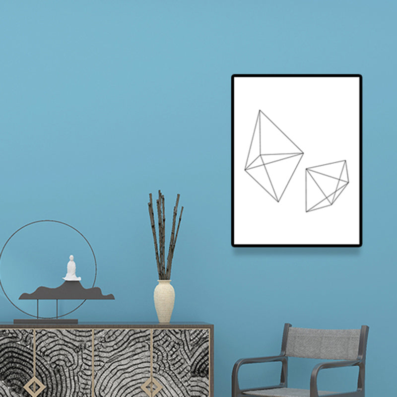 Vivolux | Weiße verschiedene geometrische Muster Kunst Texturiertes Gemälde für Schlafzimmer, mehrere Größen verfügbar