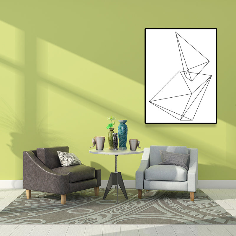 Vivolux | Weiße verschiedene geometrische Muster Kunst Texturiertes Gemälde für Schlafzimmer, mehrere Größen verfügbar
