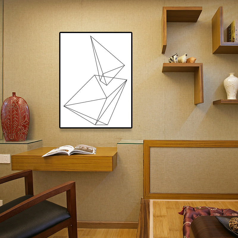 Vivolux | Weiße verschiedene geometrische Muster Kunst Texturiertes Gemälde für Schlafzimmer, mehrere Größen verfügbar
