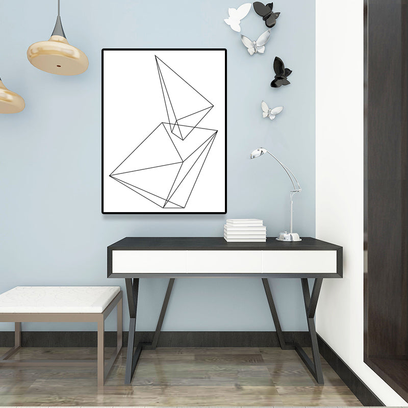 Vivolux | Weiße verschiedene geometrische Muster Kunst Texturiertes Gemälde für Schlafzimmer, mehrere Größen verfügbar