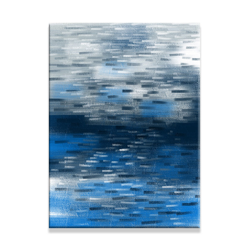Vivolux | Schöne abstrakte Kunst Malerei für die Wohnraum Innen Pinselstrich Wand Dekor in Blau
