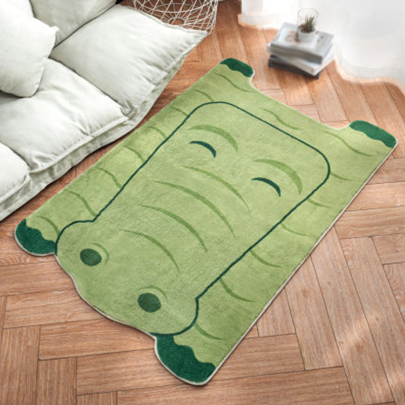 Vivolux | Uniek Kinderen Onregelmatig Tapijt in Wit en Roze Dieren Leeuw Panda Patroon Tapijt Polyester Antislip Vloerkleed voor Kinderen Kamer