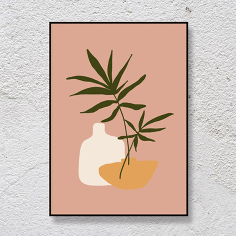 Vivolux | Pflanze in einem Topf Malerei Texturierte Skandinavische Wohnzimmer Wandkunst Dekor, Mehrere Größen