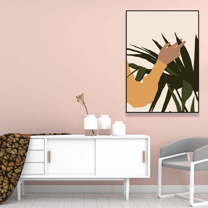 Vivolux | Pflanze in einem Topf Malerei Texturierte Skandinavische Wohnzimmer Wandkunst Dekor, Mehrere Größen