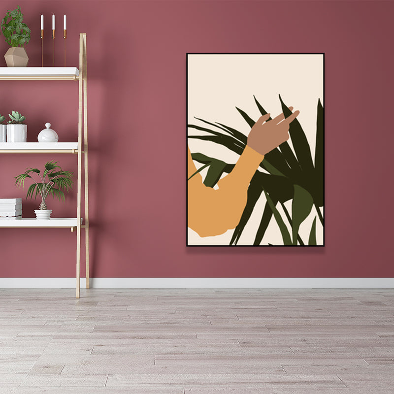 Vivolux | Pflanze in einem Topf Malerei Texturierte Skandinavische Wohnzimmer Wandkunst Dekor, Mehrere Größen
