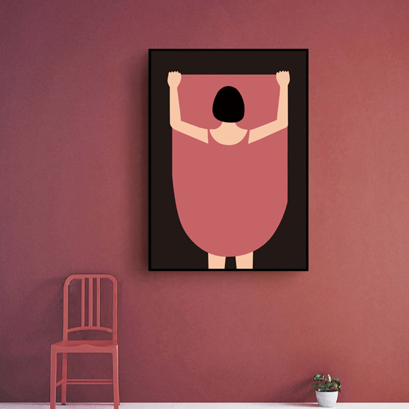 Vivolux | Undressed People Leinwand Wandkunst Pastellfarbe Skandinavisches Gemälde für das Wohnzimmer