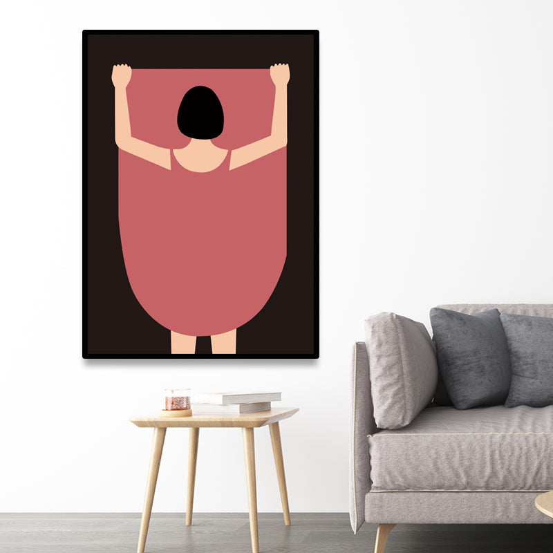 Vivolux | Undressed People Leinwand Wandkunst Pastellfarbe Skandinavisches Gemälde für das Wohnzimmer