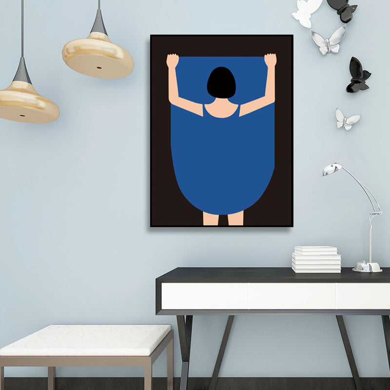 Vivolux | Undressed People Leinwand Wandkunst Pastellfarbe Skandinavisches Gemälde für das Wohnzimmer