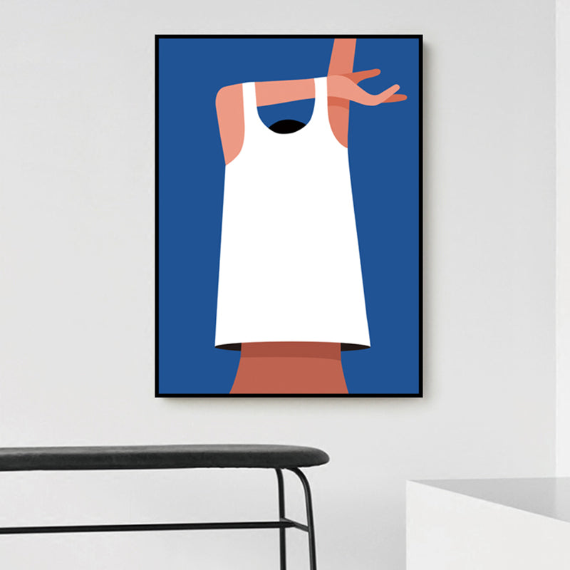 Vivolux | Undressed People Leinwand Wandkunst Pastellfarbe Skandinavisches Gemälde für das Wohnzimmer