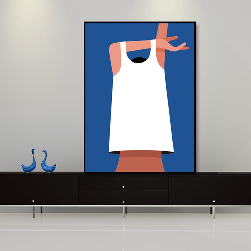 Vivolux | Undressed People Leinwand Wandkunst Pastellfarbe Skandinavisches Gemälde für das Wohnzimmer