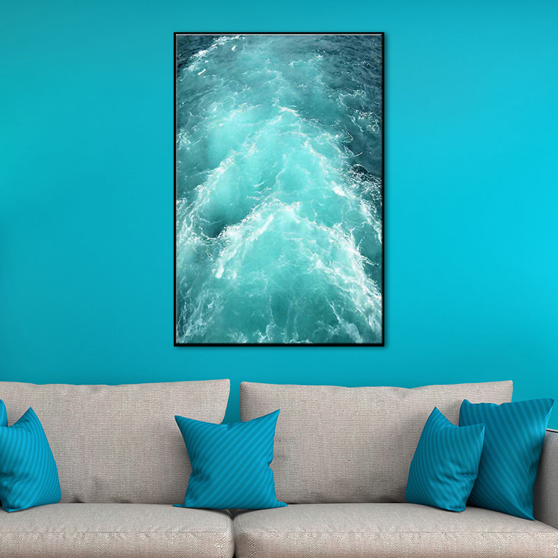 Vivolux | Oceaan Golven Print Wandkunst Moderne Betoverende Zeegezichten Canvas in Lichte Kleur voor Kamer