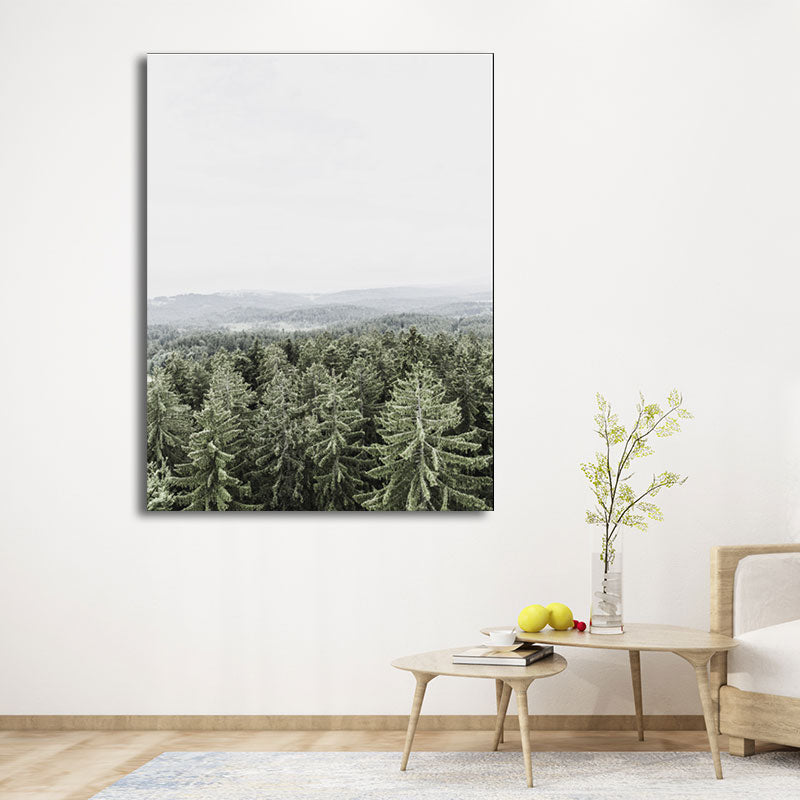 Vivolux | Tropix Forest Scenery Wandkunst Leinwand Texturierte Pastellfarbe Wanddekoration für das Wohnzimmer