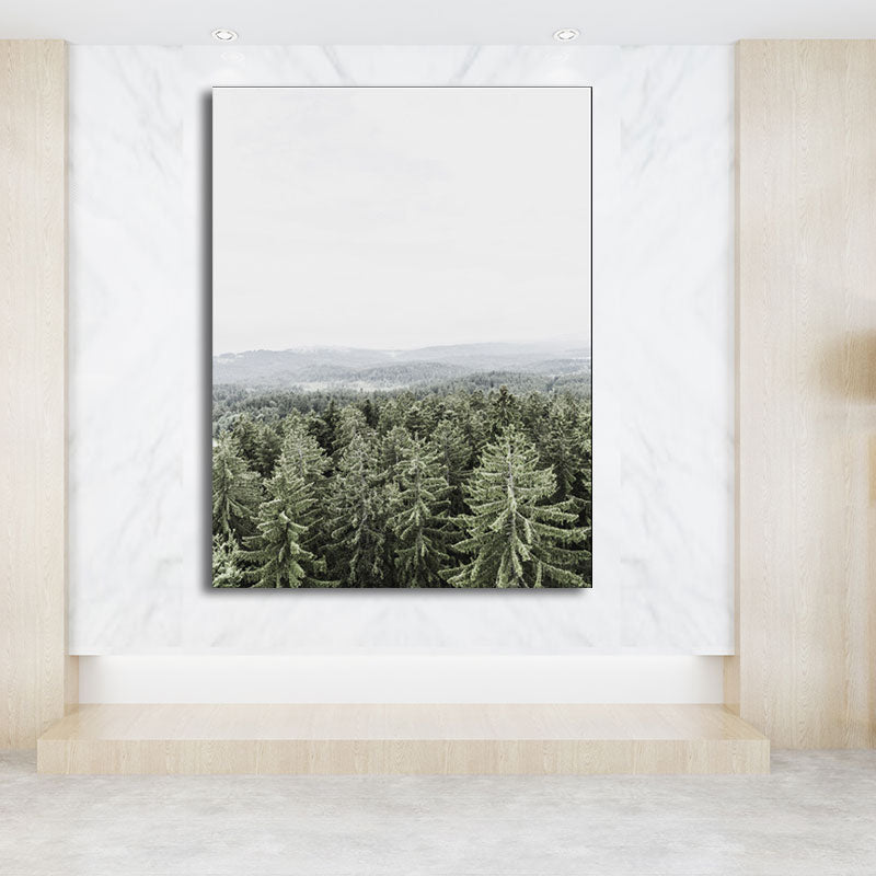 Vivolux | Tropix Forest Scenery Wandkunst Leinwand Texturierte Pastellfarbe Wanddekoration für das Wohnzimmer