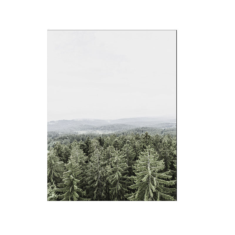 Vivolux | Tropix Forest Scenery Wandkunst Leinwand Texturierte Pastellfarbe Wanddekoration für das Wohnzimmer