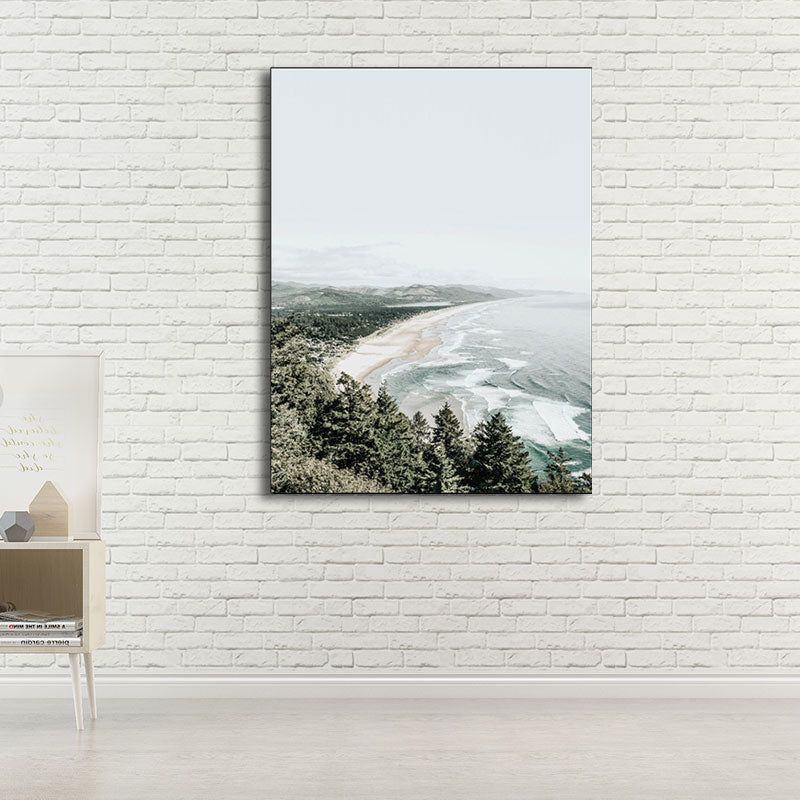 Vivolux | Tropix Forest Scenery Wandkunst Leinwand Texturierte Pastellfarbe Wanddekoration für das Wohnzimmer