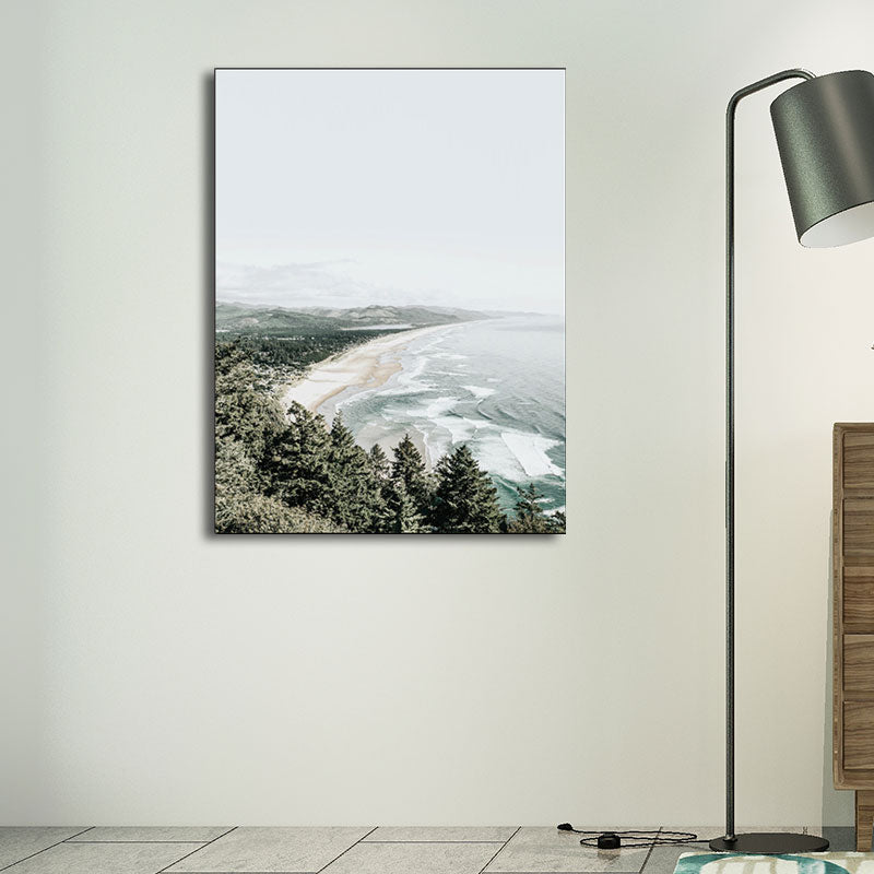 Vivolux | Tropix Forest Scenery Wandkunst Leinwand Texturierte Pastellfarbe Wanddekoration für das Wohnzimmer