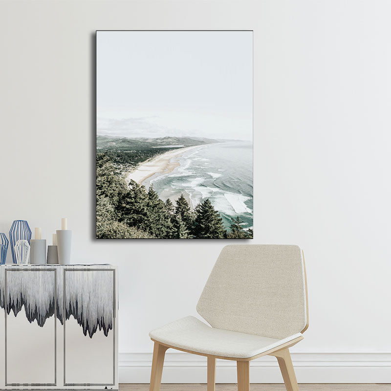 Vivolux | Tropix Forest Scenery Wandkunst Leinwand Texturierte Pastellfarbe Wanddekoration für das Wohnzimmer