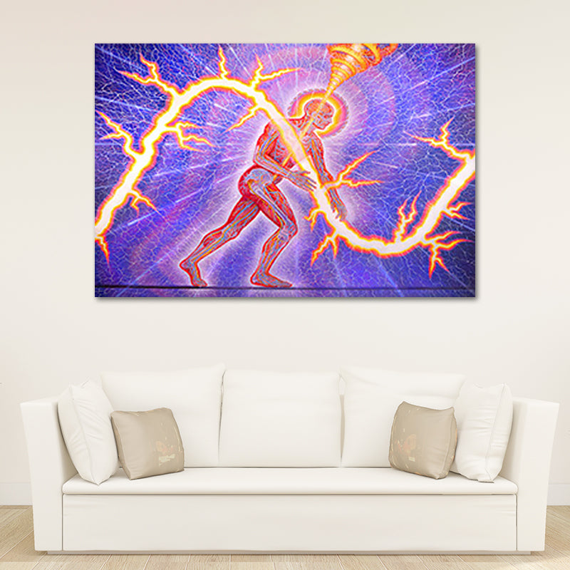 Vivolux | Zachte kleur hedendaagse stijl canvas figuur portret wandkunst print voor eetkamer