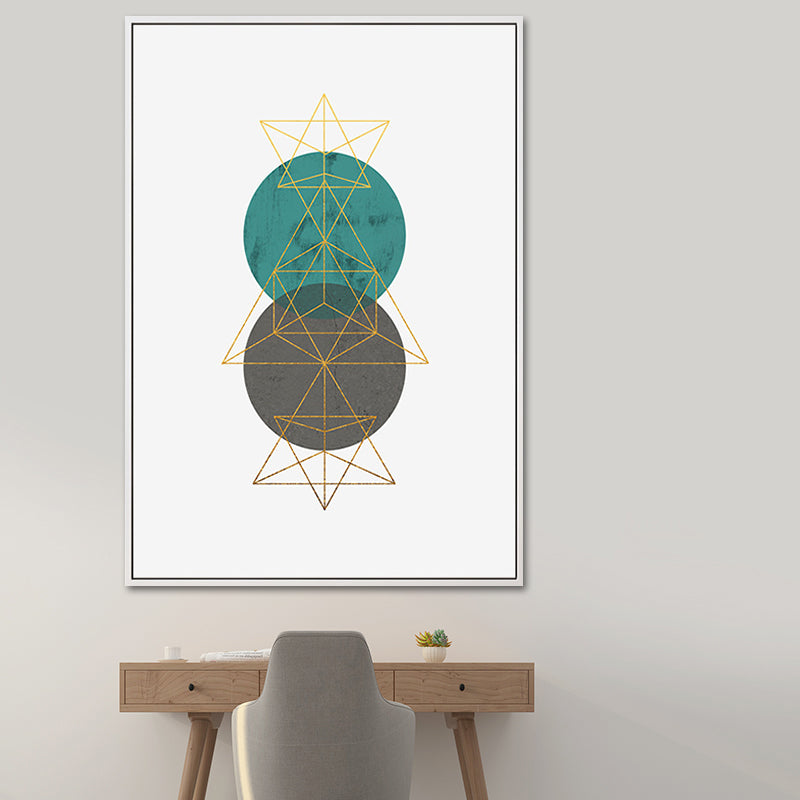 Vivolux | Nordic Geometrische Formen Wanddekoration Leinwand Texturiert Pastellfarbe Kunstdruck für Schlafzimmer