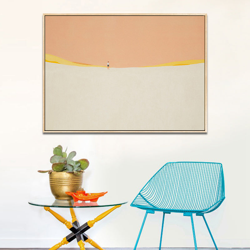 Vivolux | Pastellfarbige Landschaften Kunstdruck Texturiert Skandinavisches Wohnzimmer Gerollte Leinwand