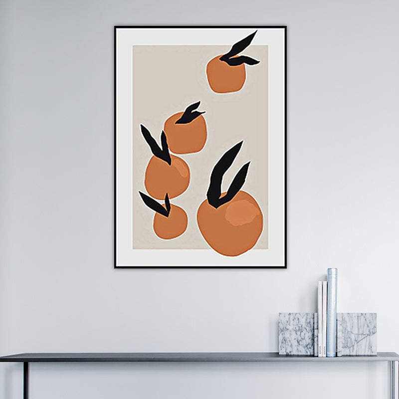 Vivolux | Tangerine Wanddekoration Orange Leinwandkunstdruck Texturiert für das Wohnzimmer, Mehrere Größen Verfügbar