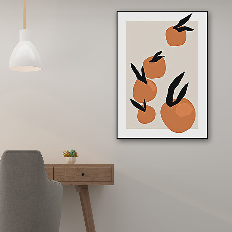 Vivolux | Tangerine Wanddekoration Orange Leinwandkunstdruck Texturiert für das Wohnzimmer, Mehrere Größen Verfügbar